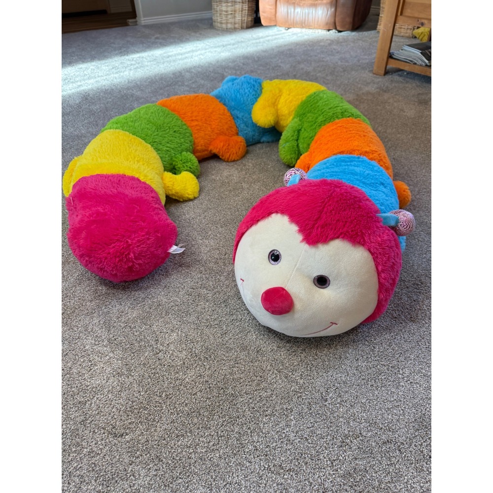 Best Made Toys Giant Caterpillar Plush Rainbow Stuffed Animal 103 Inch Floor Toy